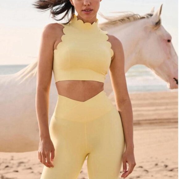 Stunning Wiskii Active 2-piece set in a fresh lemon shade M - Picture 3 of 8